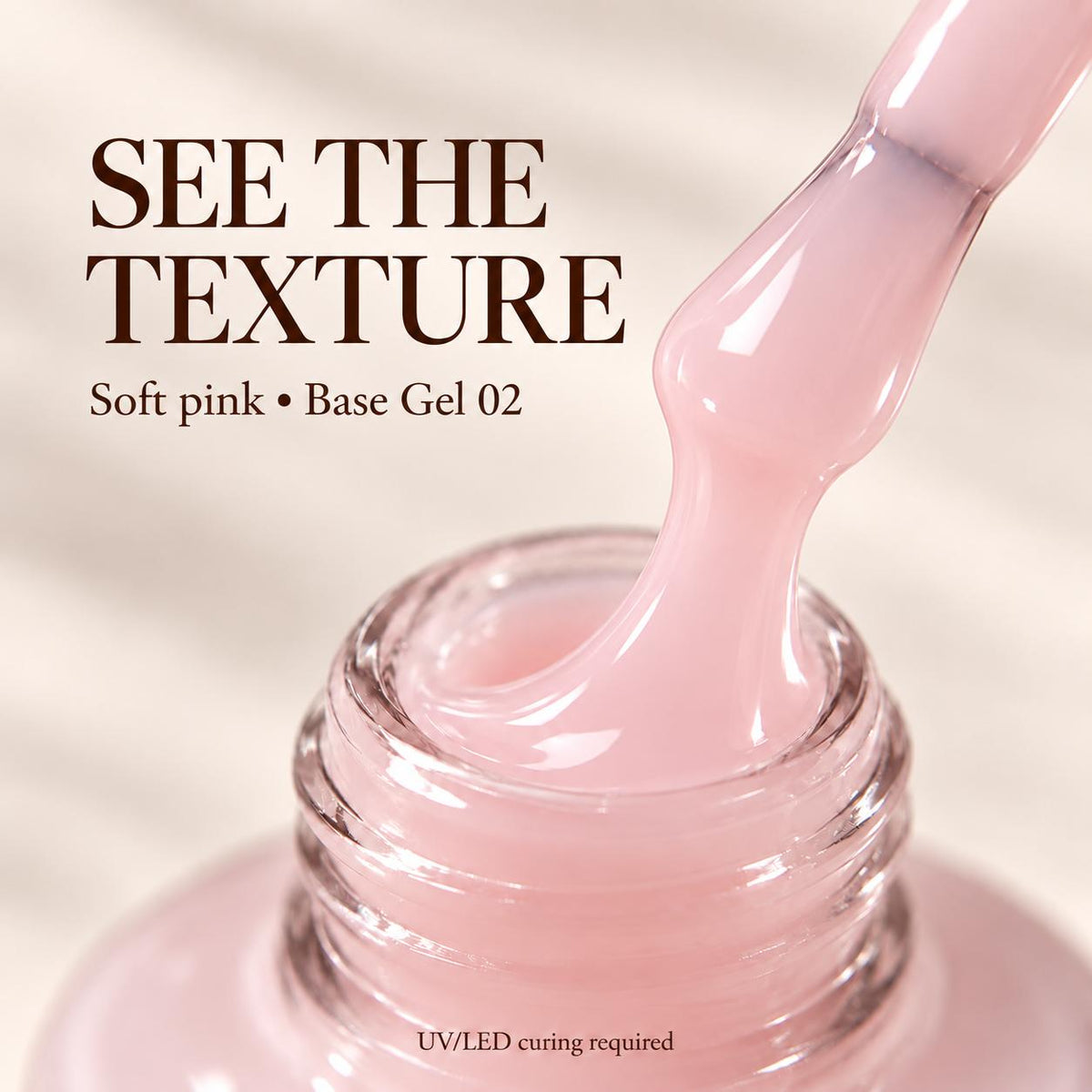 Amaryllis House of Beauty Base Gel 02 Soft Pink HEMA-Free TPO-Free Soak-Off UVLED 15ml Nail Nail Art