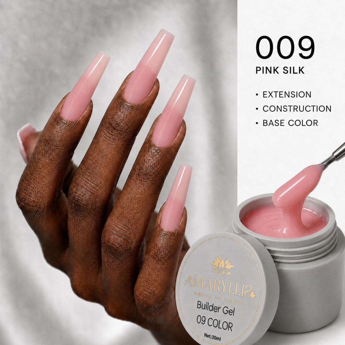 Amaryllis House of Beauty Builder Gel Pink Silk-09