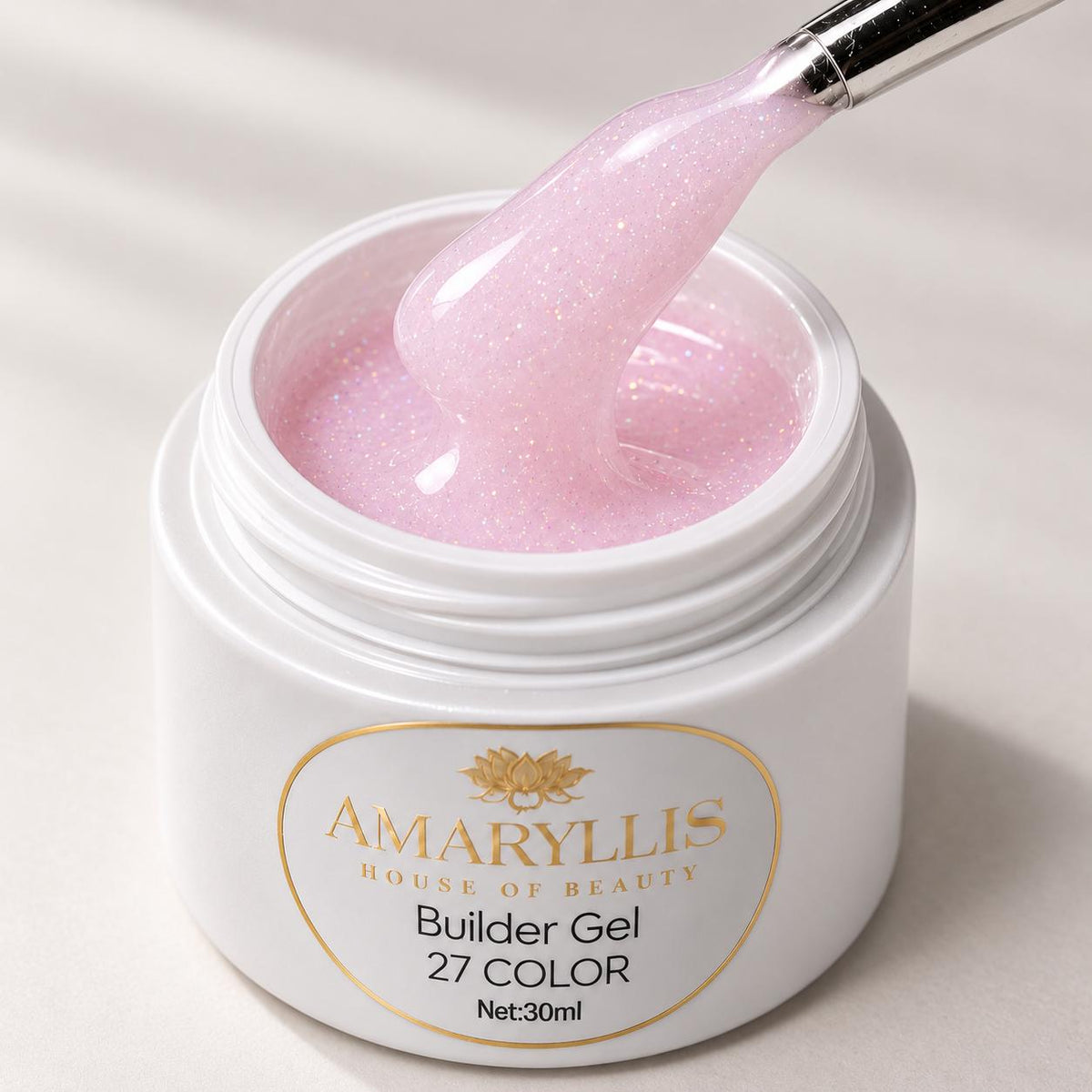 Amaryllis House of Beauty Builder Gel Pink Stardust-27