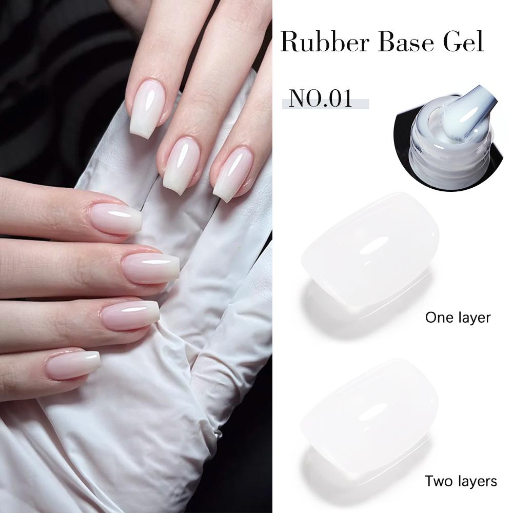 Professional Nail Care Rubber Base Gel NO.01, Suitable for 1-Layer & 2-Layer Nail Art Application