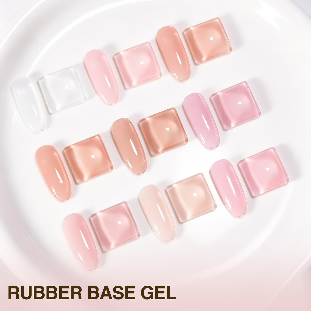 Amaryllis House of Beauty Base Gel 06 Blush Pink, HEMA-Free & TPO-Free, Soak-Off UV/LED Nail Base Coat, 15 mL Glossy Nail Art