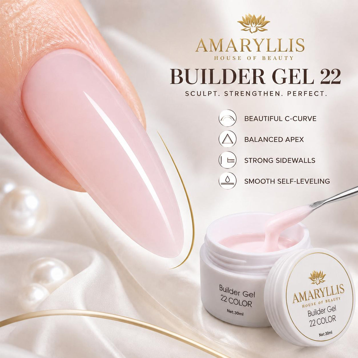 Amaryllis House of Beauty Builder Gel Ballet Pink-22