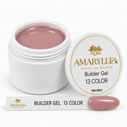 Amaryllis House of Beauty Builder Gel for Nails, Rosewood Nude #13, 30 mL