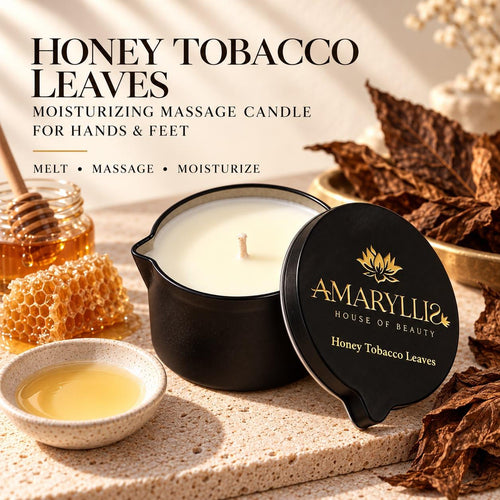 Amaryllis Honey Tobacco Leaves Moisturizing Massage Candle for Hands & Feet