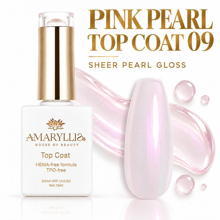 Amaryllis House of Beauty Pink Pearl Top Coat 09, 15 mL