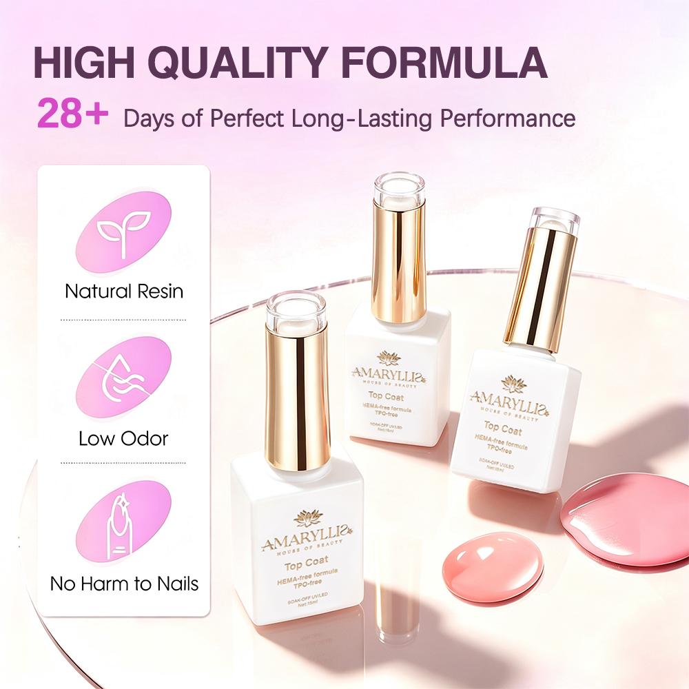 Amaryllis House of Beauty Pink Pearl Top Coat 09, 15 mL