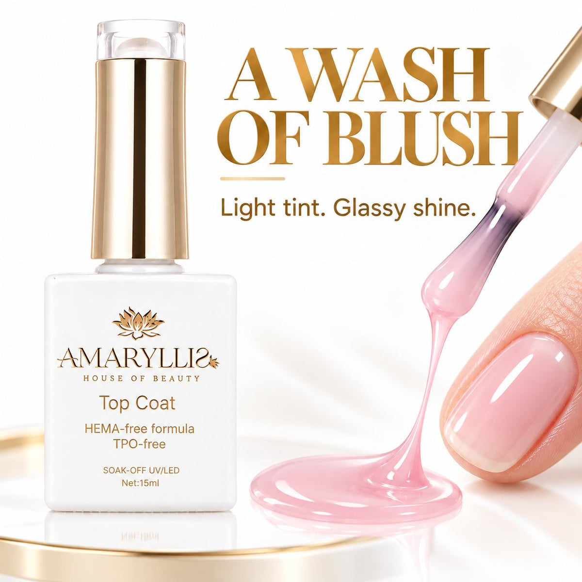 Amaryllis House of Beauty Rosy Top Coat 10, 15 mL