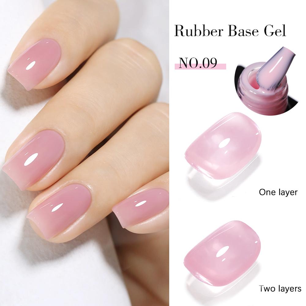 Amaryllis House of Beauty Rubber Base Gel 09, HEMA-Free & TPO-Free, Soak-Off UV/LED Nail Base Coat, 15 mL