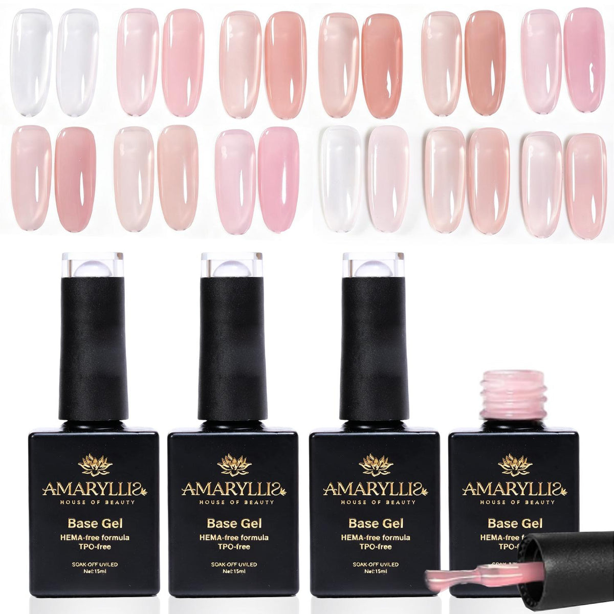 Professional Nail Care Rubber Base Gel NO.01, Suitable for 1-Layer & 2-Layer Nail Art Application