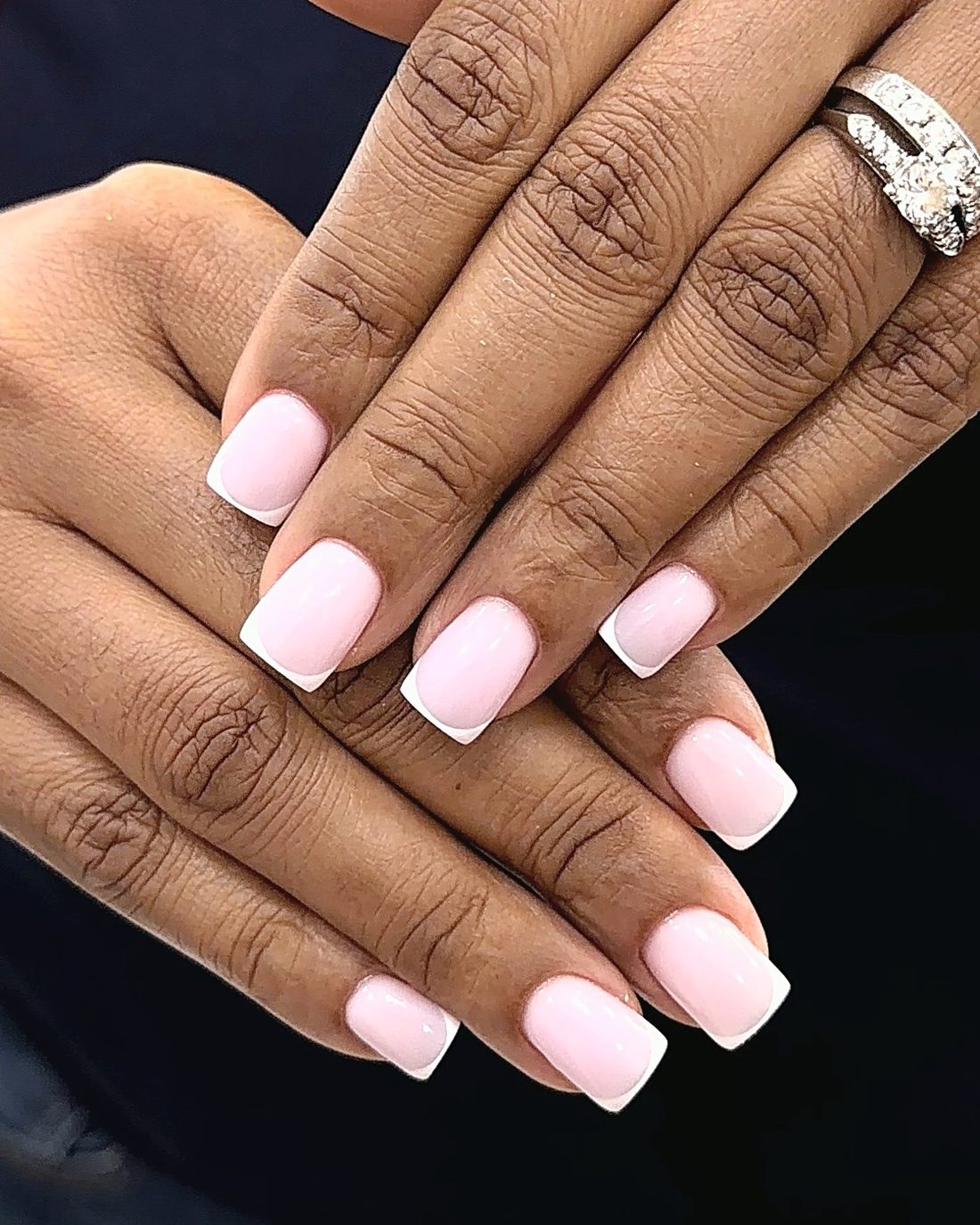 Francesa cuadrada rosa bebé